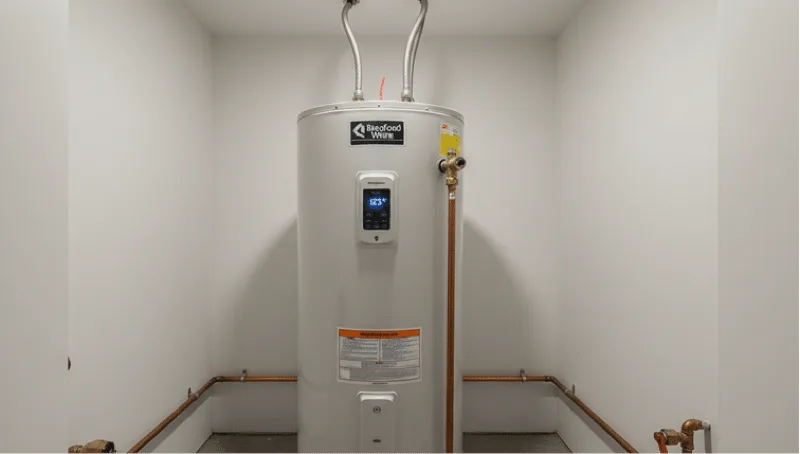 Newly installed residential water heater